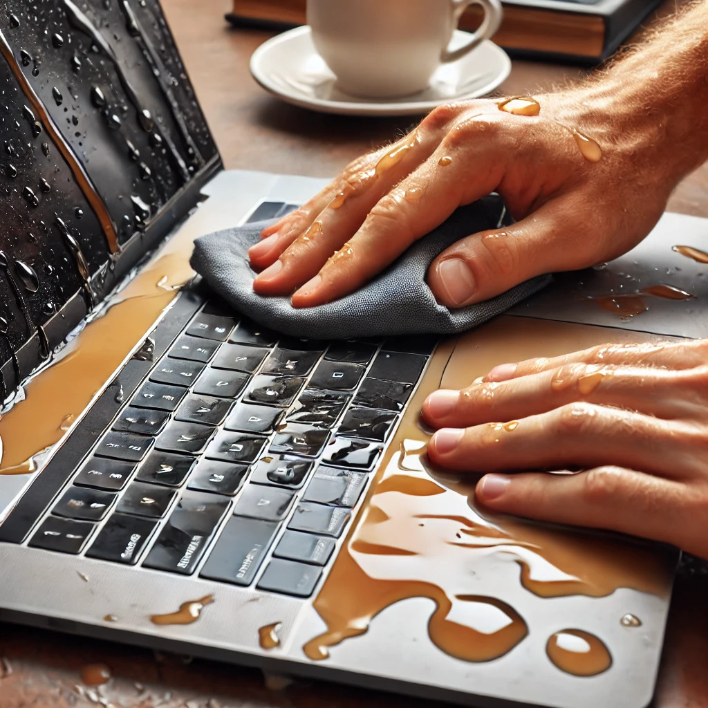 Laptop liquid cleaning