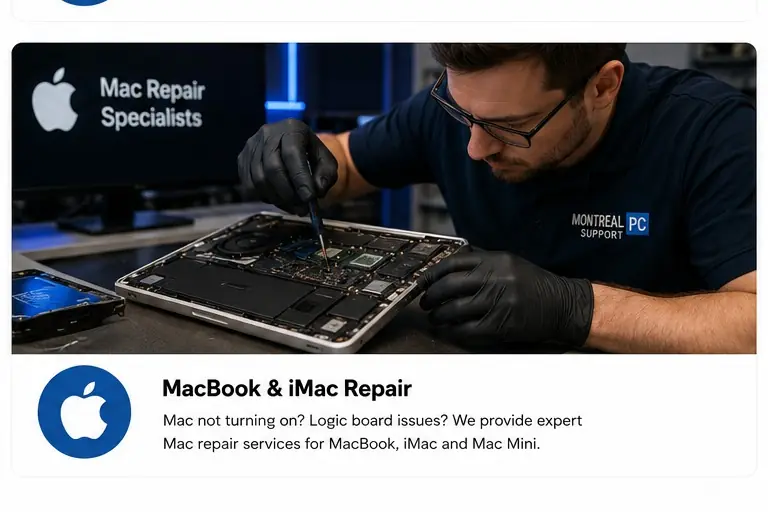Réparation MacBook et iMac Montréal