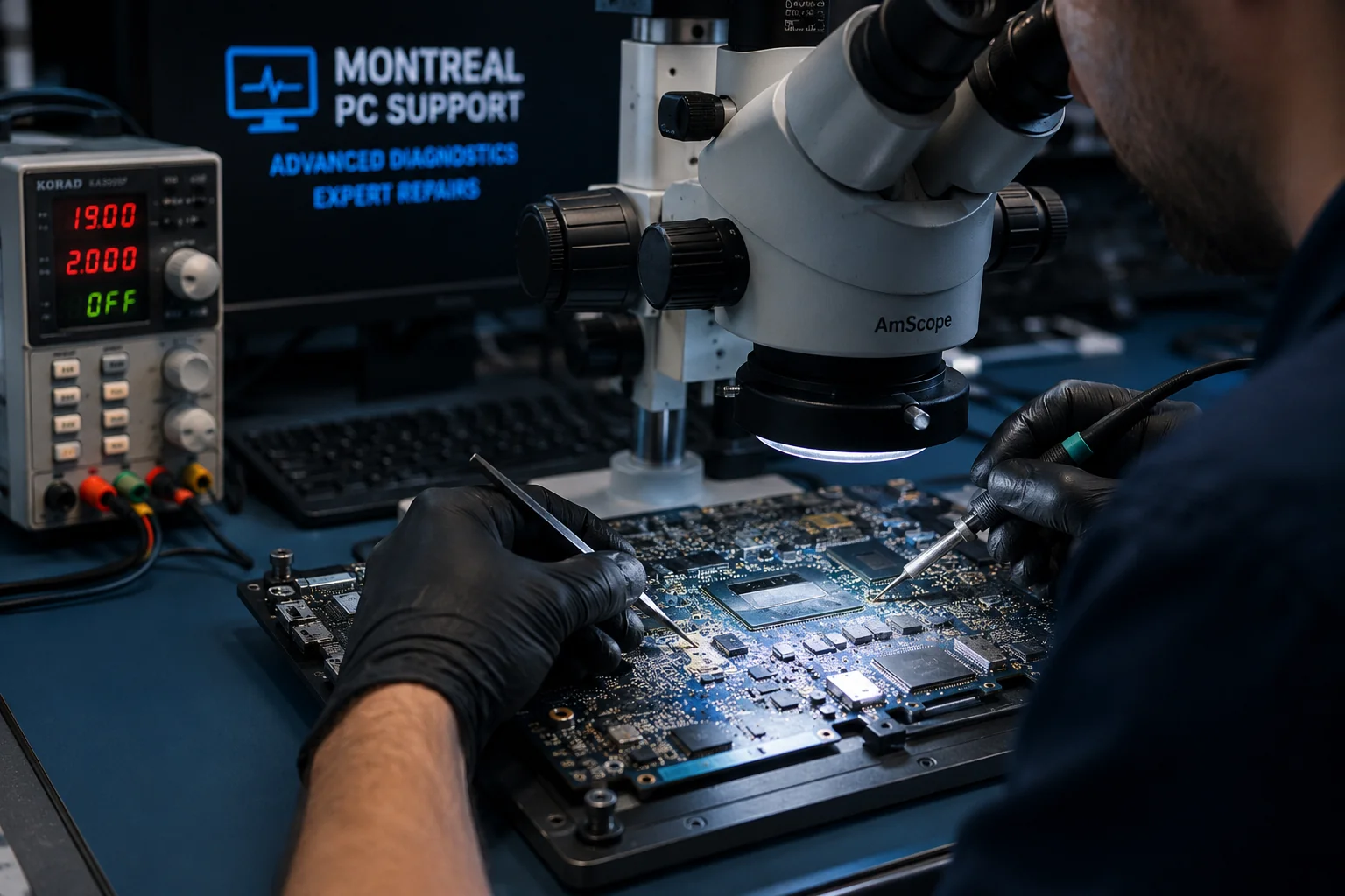 Réparation au niveau carte ordinateur Montréal