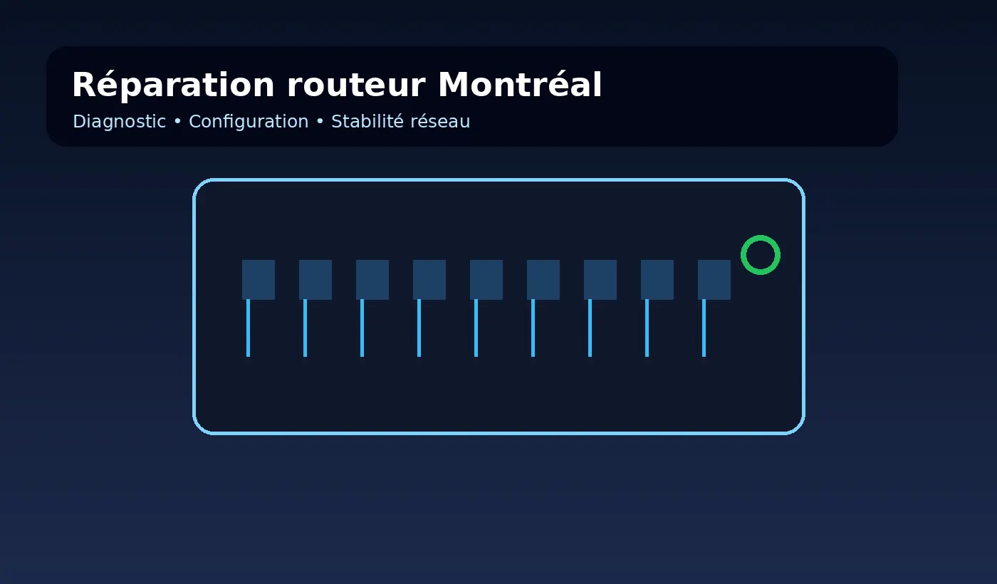 Réparation routeur Montréal diagnostic réseau