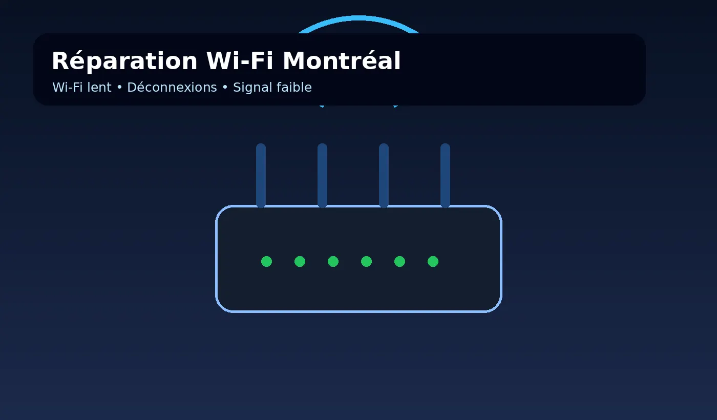 Réparation Wi-Fi Montréal technicien réseau sans fil
