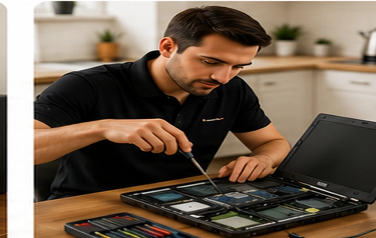 Computer repair at home Montreal technician troubleshooting PC problems