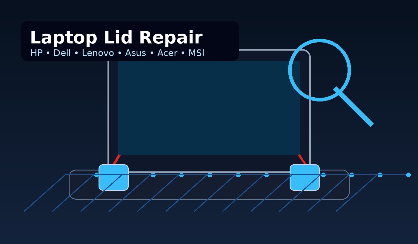 Laptop lid screen opener repair Montreal