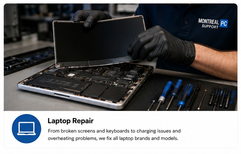 Laptop repair near me Montreal