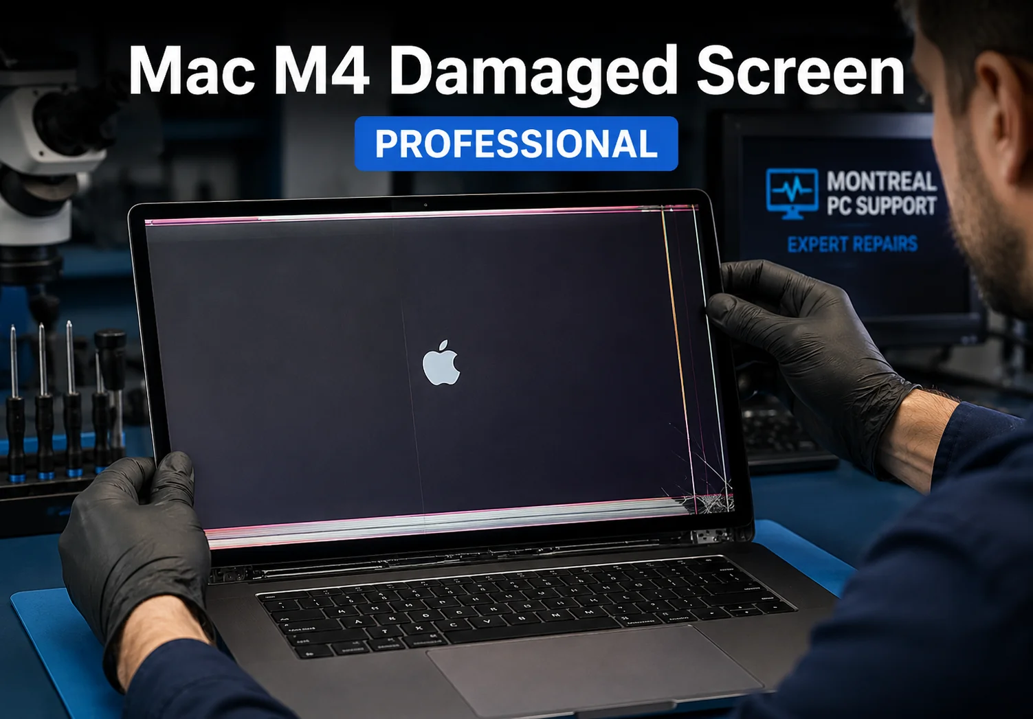 MacBook screen repair Montreal