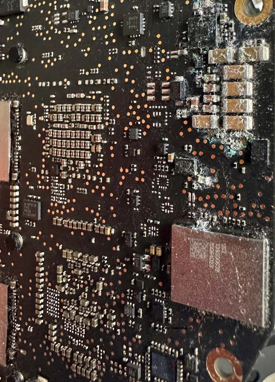 MacBook liquid damage and corrosion repair Montreal